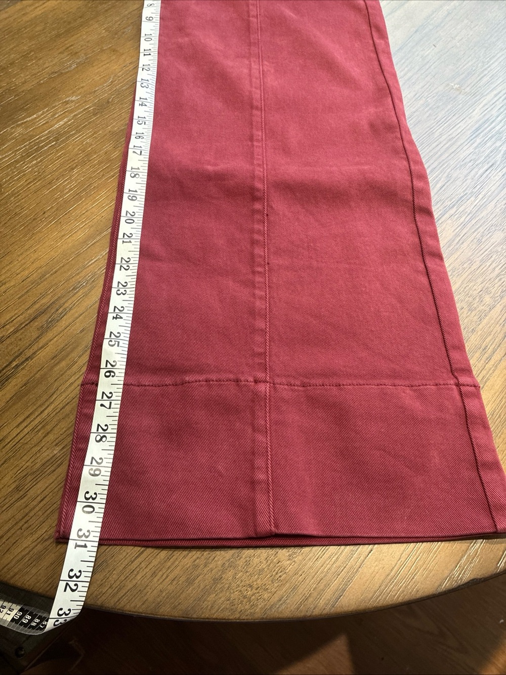 Risen Wide-Leg Tummy Control Jeans — Wine Red - Picture 11 of 12
